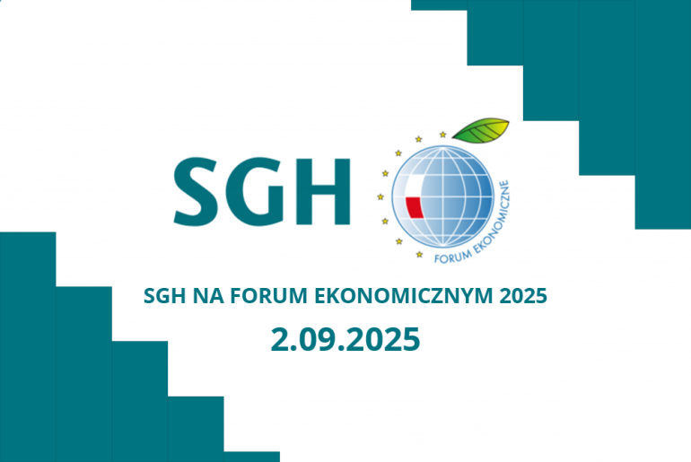 na grafice logotypy SGH i FE oraz napis SGH na Forum Ekonomicznym w Karpaczu 2.09.2025