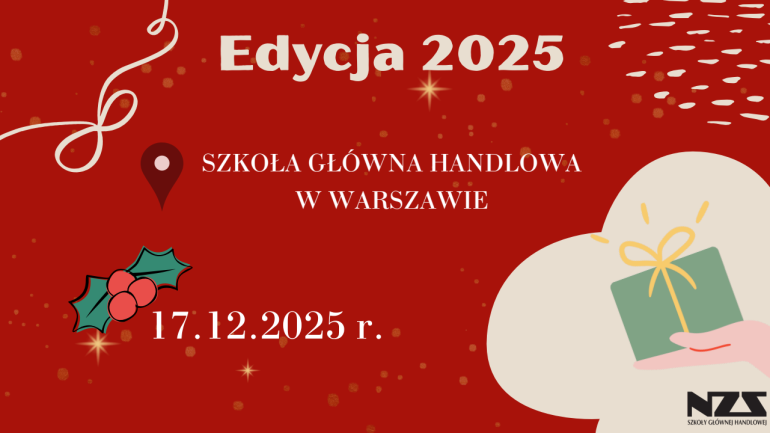 na czerwonym tle świąteczna grafika