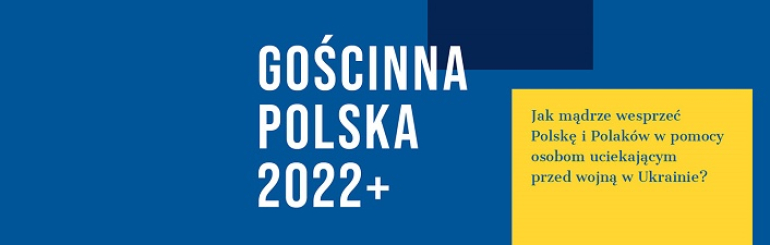 grafika z napisem informującym o raporcie "Gościnna Polska 2022+"