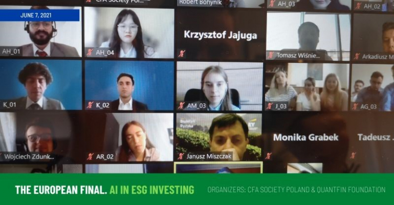 Studenci SGH na podium w europejskim finale konkursu CFA AI in ESG Investing